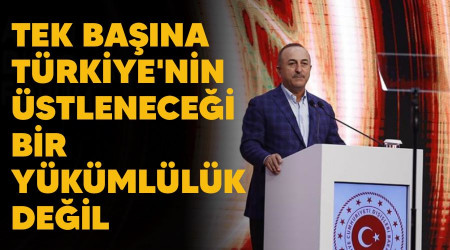  Tek bana Trkiye'nin stlenecei bir ykmllk deil