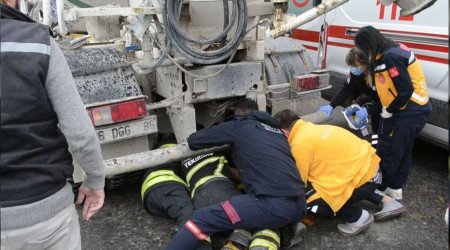Tekirdağ'da mikserin altında kalan yaya kurtarılamadı