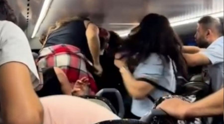 Yabancı uyruklu kadınlar ile Türk erkekleri yumruk yumruğa kavga etti
