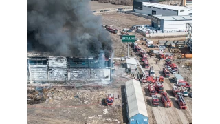 Ankara'da yatak fabrikasında korkutan yangın