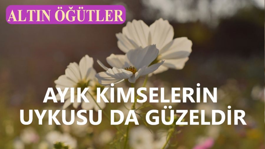 Ayık kimselerin uykusu da güzeldir 