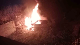 Burdur'da köprüden uçan otomobil yanarak kül oldu