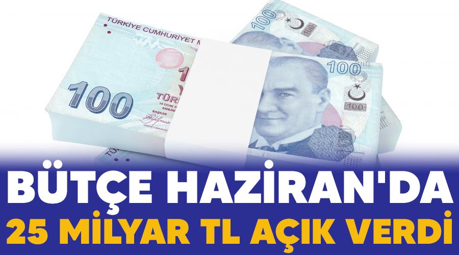 Bütçe Haziran'da 25 milyar TL açık verdi