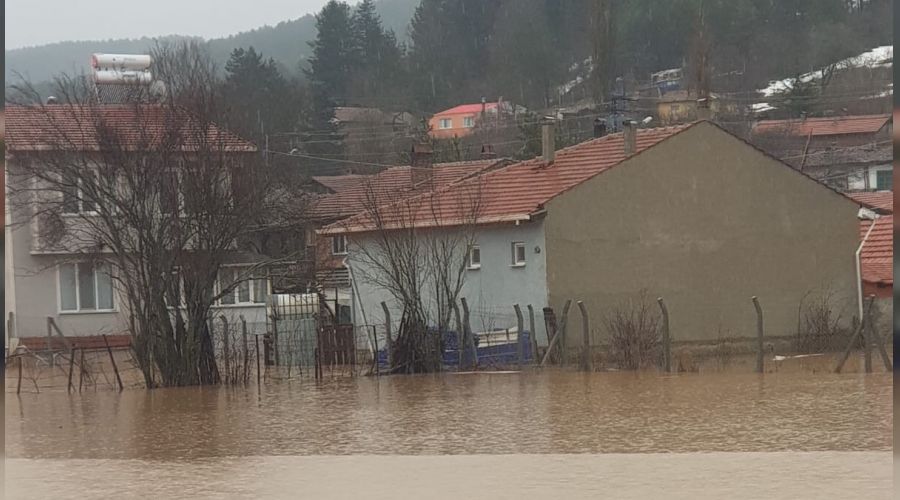 Erikli köyü sular altında kaldı