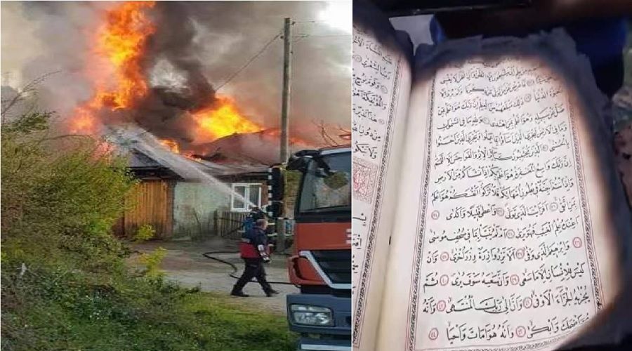 Ev yand� Kur'an-� Kerim yanmad�