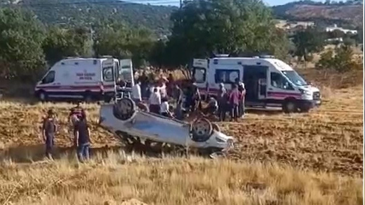 Gaziantep'te otomobil tarlaya uçtu: 3'ü çocuk 5 yaralı