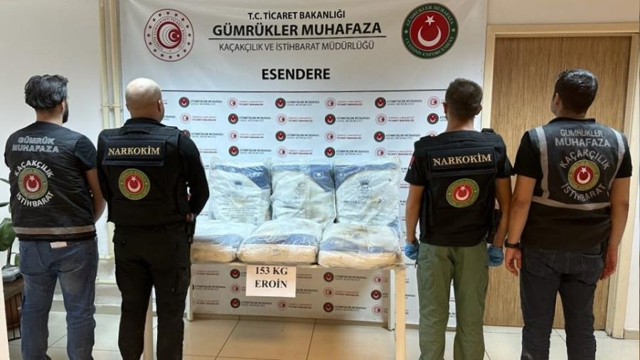 Hakkari'de 153 kilogram eroin ele geçirildi