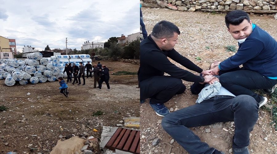 Hırsızı mahalleli yakaladı