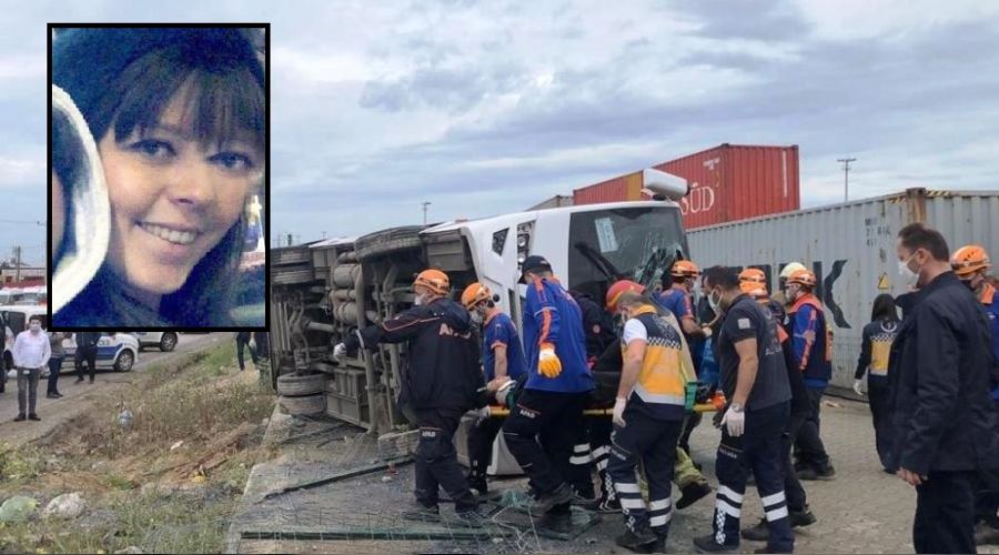 İşçi servisi devrildi: 1 ölü, 20 yaralı
