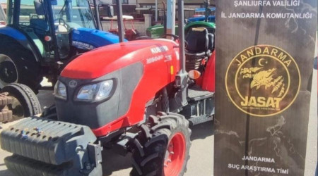 Isparta'da çalınan traktör Şanlıurfa'da bulundu