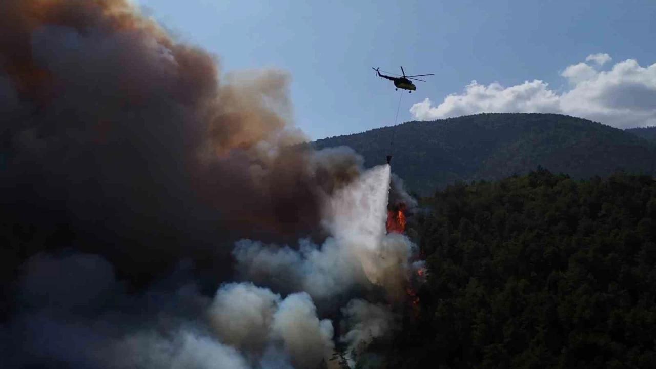 Karabük'teki orman yangınına müdahale sürüyor