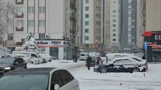 Kayseri'de kar yağışı sürüyor