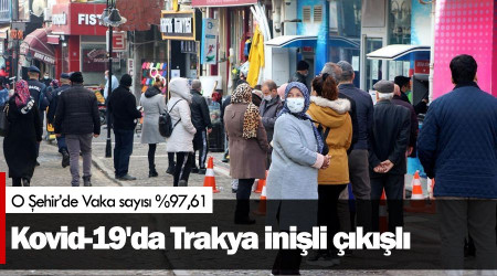 Kovid-19'da Trakya inişli çıkışlı
