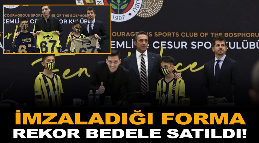 Mesut'un imza törenindeki forması rekor bedelle satıldı