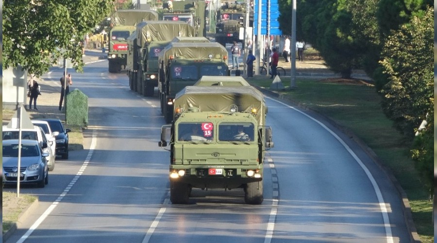 S-400'leri ta��yan ikinci konvoy Samsun'dan ge�ti
