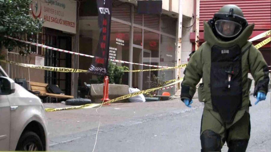 Sar�yer'de ��pheli �anta f�nyeyle patlat�ld�