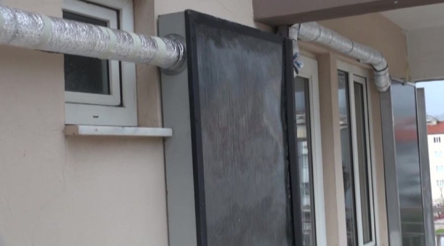 Üzerinde çalıştığı projeyle evini güneşle ısıttı