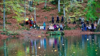 Yedigller Milli Park, sonbaharn bysyle ziyareti aknna uruyor