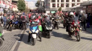 2 bin motorcu Gazze'deki zulme dikkat ekti