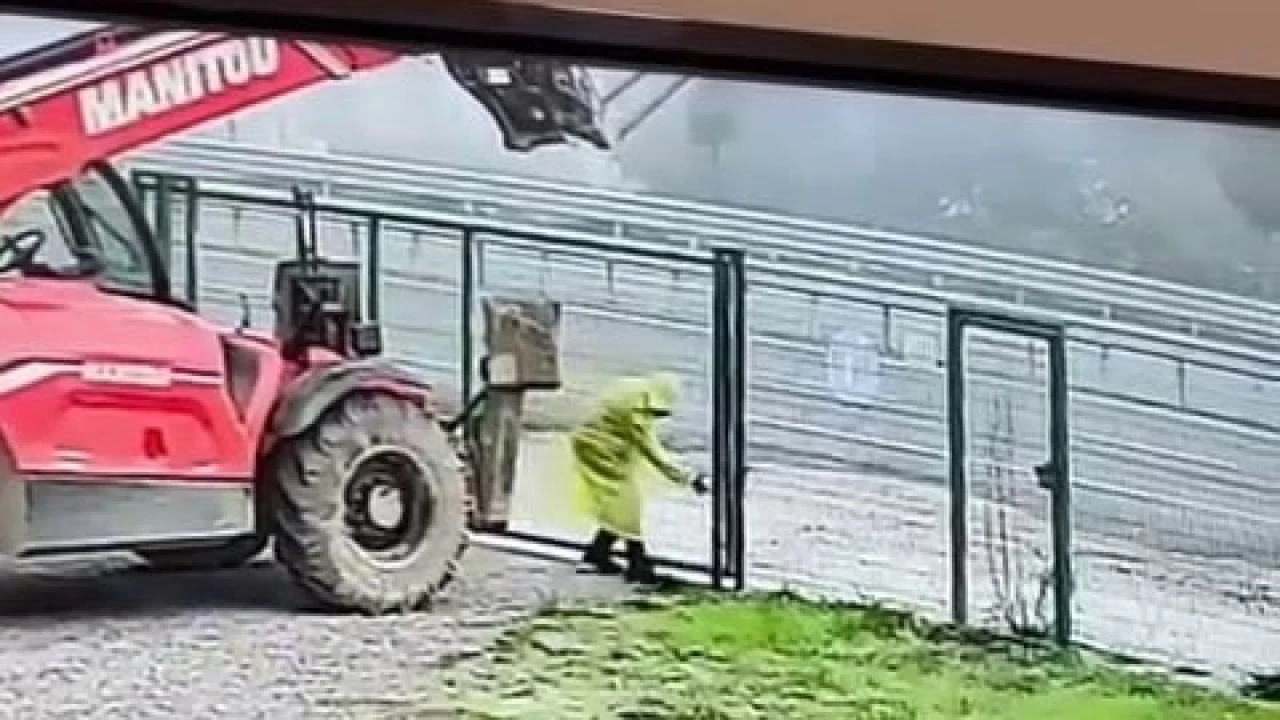 5 milyonluk iş makinesini saniyeler içinde çaldı