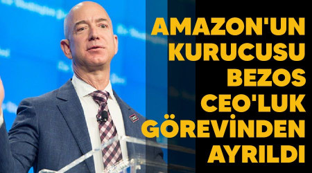 Amazon'un kurucusu Bezos CEO'luk grevinden ayrld