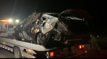 Ankara'da kazaya karışan iki araç alev topuna döndü: 6 yaralı