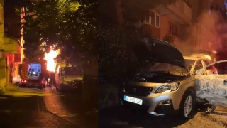 Ataşehir'de park halindeki araç kundaklandı