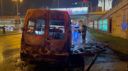 Ataşehir'de servis minibüsü küle döndü