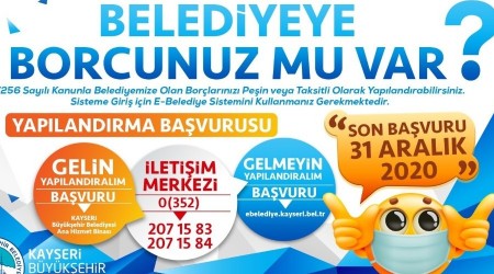 Büyükşehir'den 'Borç Yapılandırma' Fırsatı