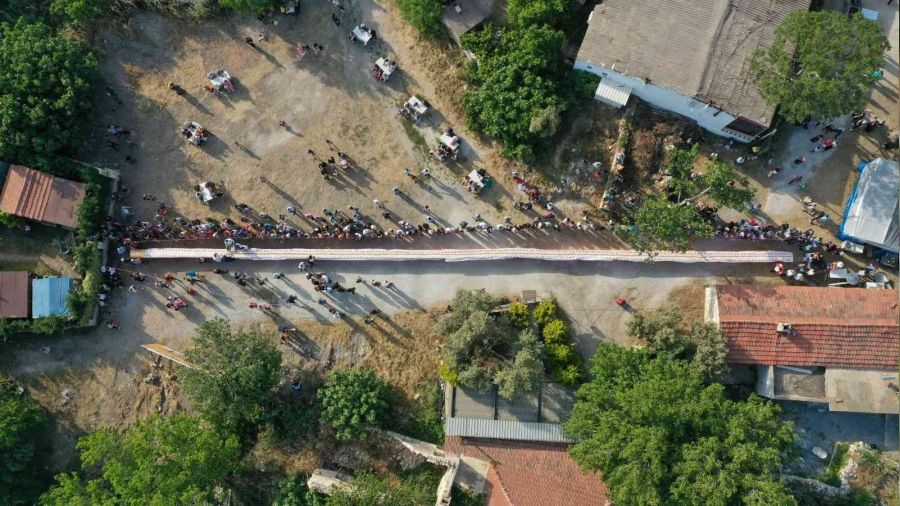 Didim'de 50 metrelik vegan drm rekor denemesi