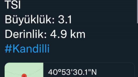 Düzce'de 3.1 büyüklüğünde deprem