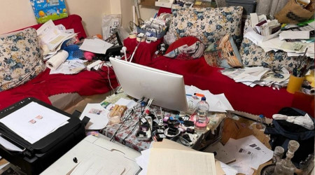 Kar-koca klnda kiraladklar evde sahte pasaport retmiler