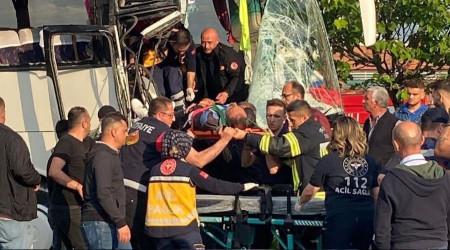 Kütahya Tavşanlı'da işçi servisleri çarpıştı