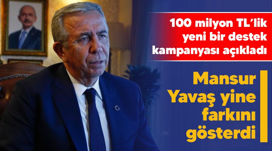 Mansur Yavaş yine farkını gösterdi