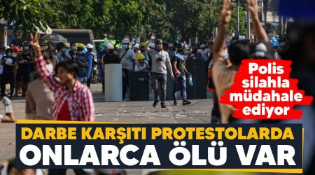 Myanmar'da darbe karşıtı protestolarda en az 38 kişi öldü