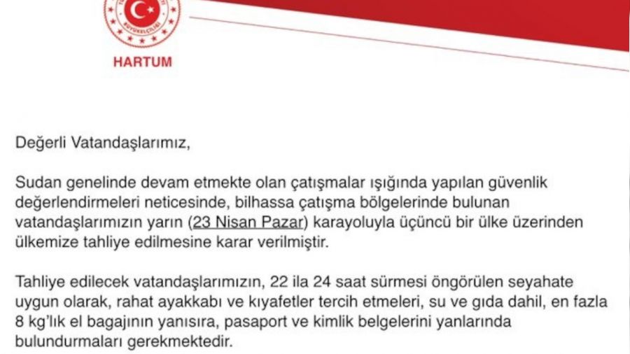 Sudan'daki T�rk vatanda�lar� tahliye ediliyor
