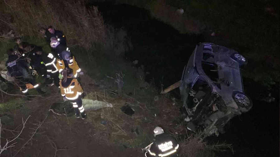 Tekirdağ'da kontrolden çıkan araç dereye uçtu: 1 ölü, 3 yaralı
