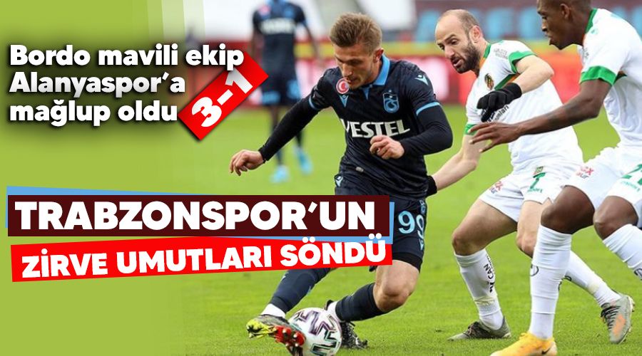 Trabzonspor’un zirve umutları söndü