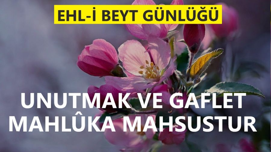 ‘Unutmak ve gaflet mahlûka mahsustur’