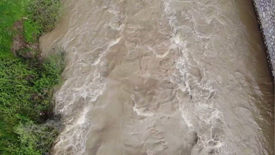 Ye�il�rmak'ta su seviyesi bir haftada be� kat artt�