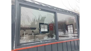 Zab�ta b�rosuna ta�l� sald�r�