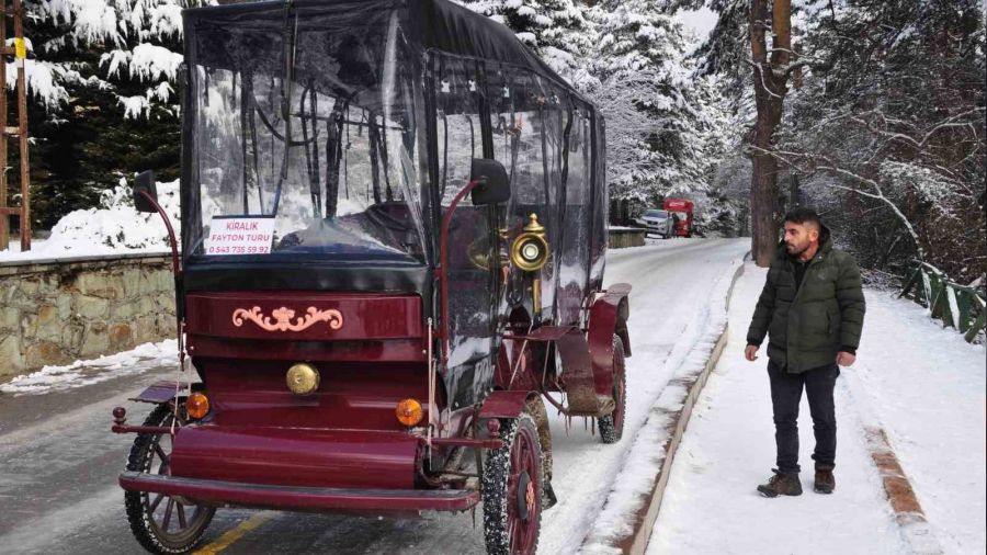Abant'�n tad�n� elektrikli faytonla ��kard�lar