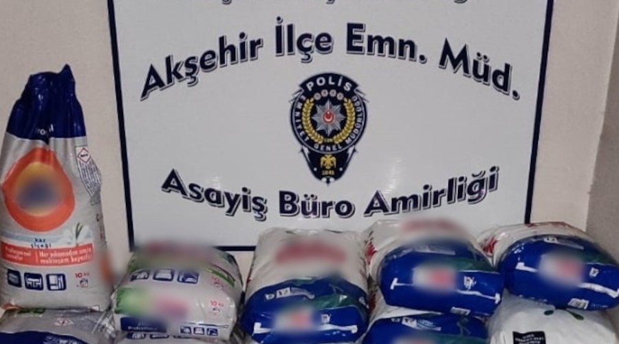 Akşehir'de sahte deterjan ve şampuan operasyonu