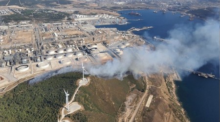 Aliağa'da Star Rafinerisi'nde korkutan yangın