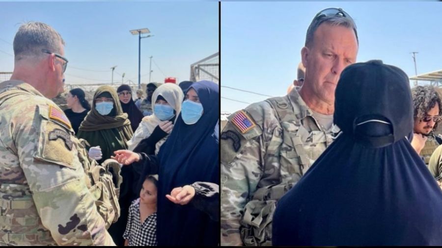 Amerikal� komutandan PKK/YPG i�galindeki kampa ziyaret