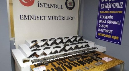Ataşehir'de silah imalathanesine çevrilen depoya polis baskını