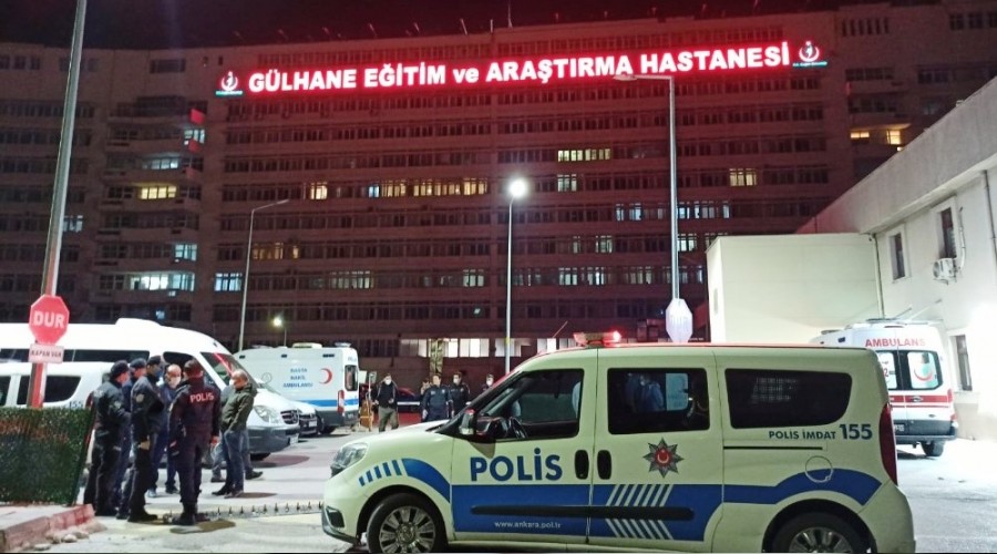 Başkent'te hastaneye taşlı saldırı