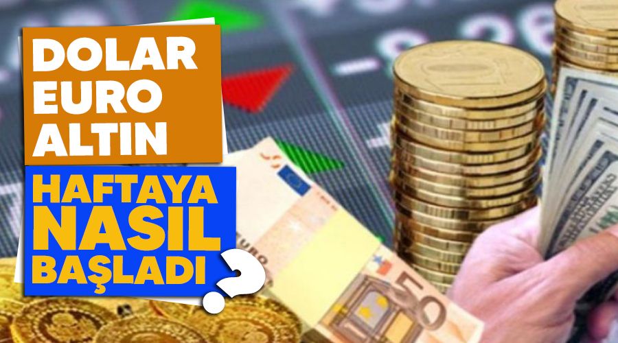Dolar, euro ve altın haftaya yükselişle başladı