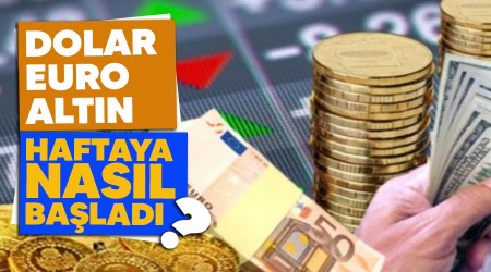 Dolar, euro ve altın haftaya yükselişle başladı