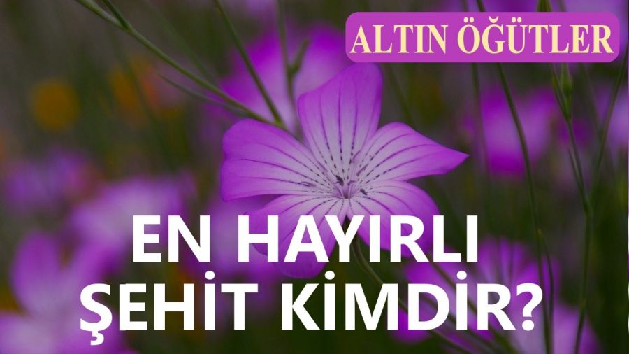 En hayırlı şehit kimdir?